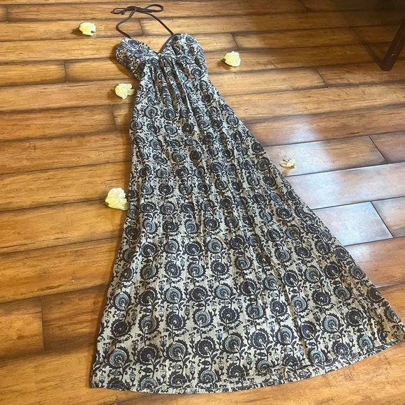 Gorgeous bohemian blue patterned cotton maxi dress 🦋 - Picture 1 of 8